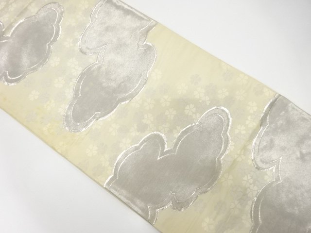 アンティーク　雲に花模様織り出し袋帯（材料）